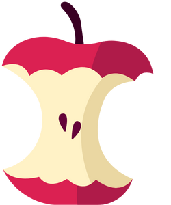 Picture of apple core to represent food scraps.