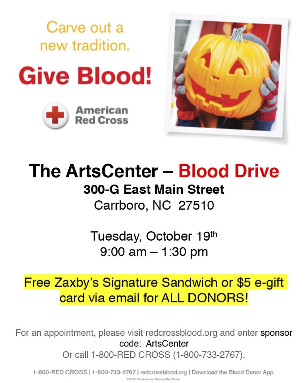 ArtsCenter Blood Drive